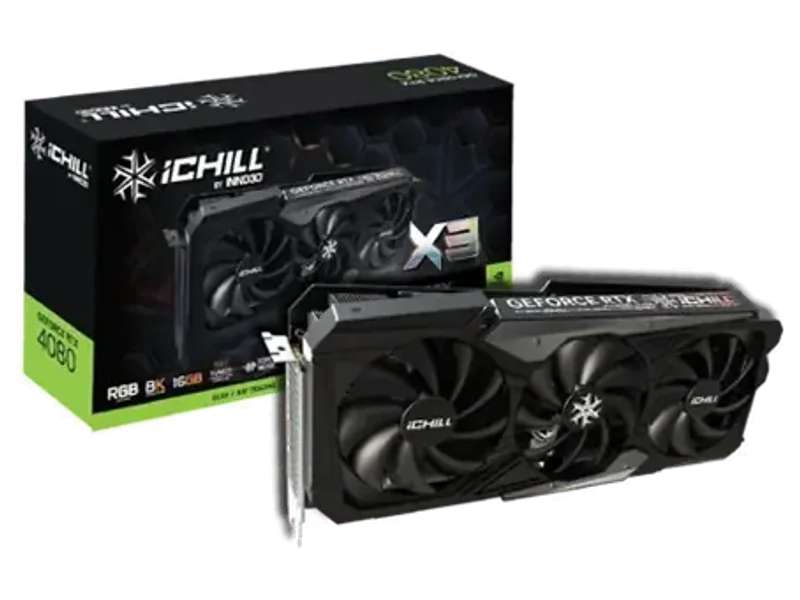Inno3D GeForce RTX 4080 ICHILL X3 16GB GDDR6X Graphic card C40803-166XX-187049H
