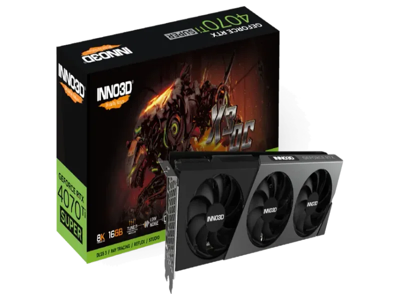 INNO3D GeForce RTX 4070 Ti Super X3 OC 16GB Nvidia Graphic Card