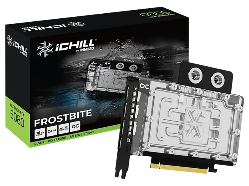 INNO3D GeForce RTX 5080 IChill Frostbite OC 16GB NVIDIA Graphic Card