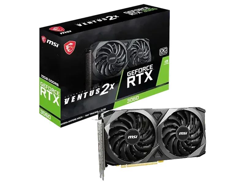 MSI GeForce RTX 3060 Ventus 2X 12G OC GDDR6 192-bit 12 GB pci_e Express Gen 4 Gaming Graphics Card