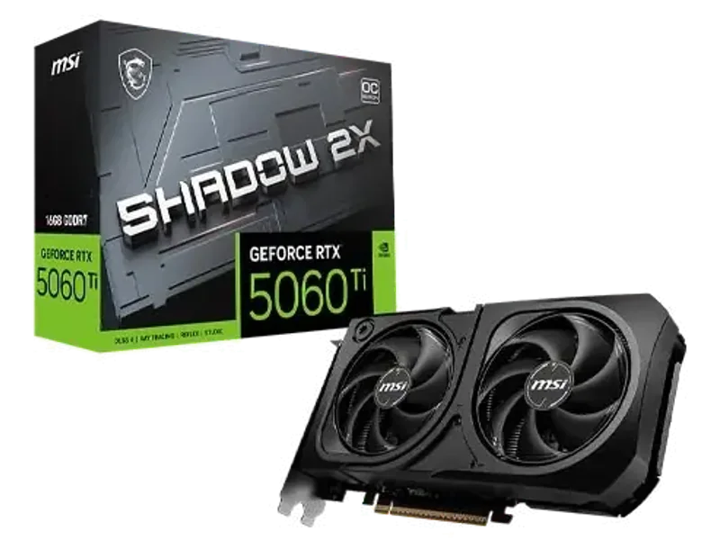 MSI GeForce RTX 5060 Ti 16G SHADOW 2X OC PLUS Graphic Card