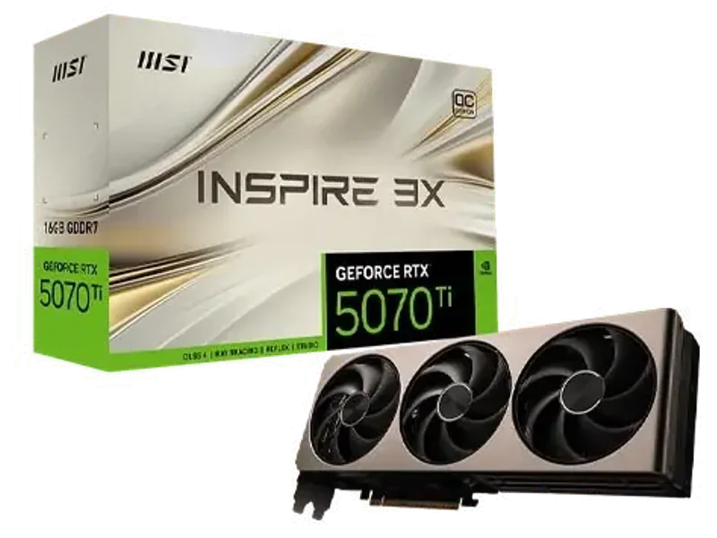 MSI GeForce RTX 5070 Ti 16G INSPIRE 3X OC Graphic Card