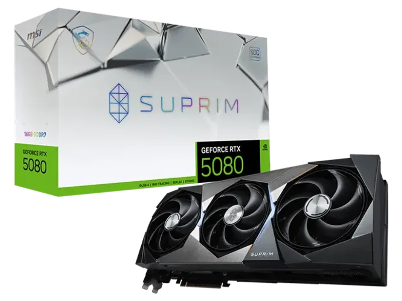 MSI GeForce RTX 5080 16G Suprim SOC Graphic Card