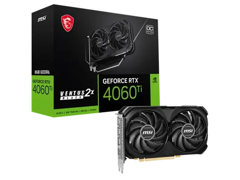 MSI GeForce RTX 4060 Ti VENTUS 2X BLACK 8G OC Graphic Card