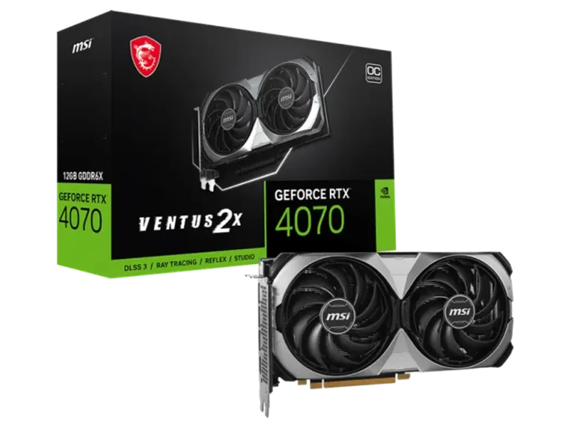 MSI GeForce RTX 4070 Ventus 2X E 12GB OC Nvidia Graphic Card