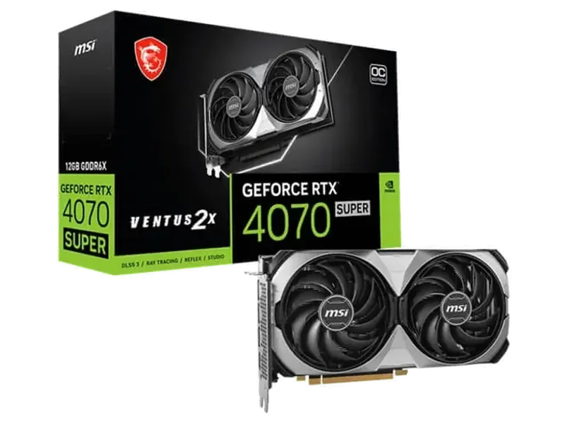 MSI GeForce RTX 4070 Super Ventus 2X OC 12GB Nvidia Graphic Card
