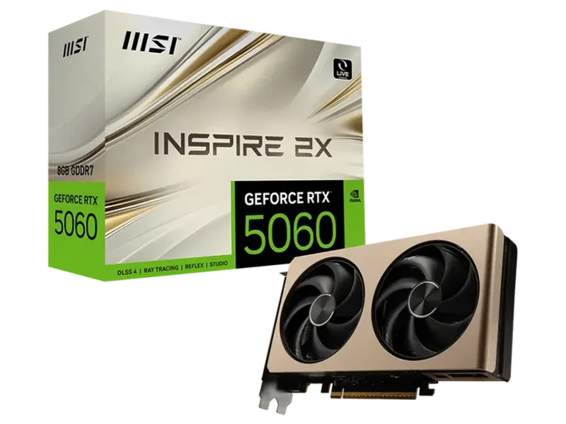MSI GeForce RTX 5060 Inspire 2X 8GB Nvidia Graphic Card