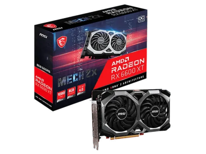 MSI Radeon RX 6600 XT Mech 2X OCV1 8GB AMD Graphic Card
