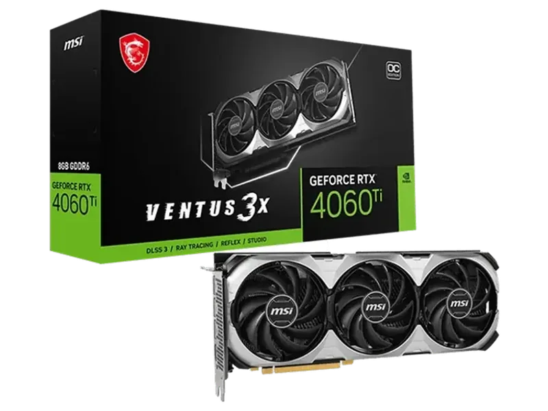 MSI GeForce RTX 4060 Ti Ventus 3X E 8GB OC Nvidia Graphic Card
