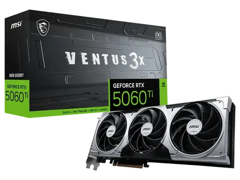 MSI GeForce RTX 5060 Ti 8G VENTUS 3X OC GDDR7 Graphics Card
