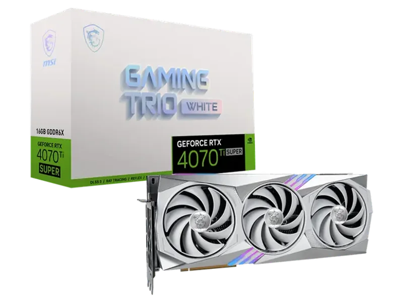 MSI GeForce RTX 4070 Ti Super Gaming Trio White 16GB Nvidia Graphic Card