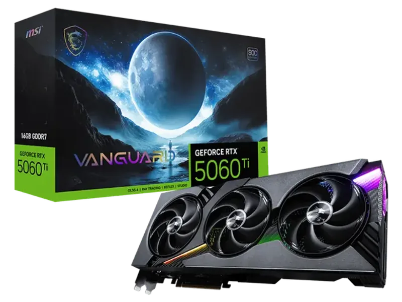 MSI GeForce RTX 5060 TI 16GB Vanguard SOC Graphic Card