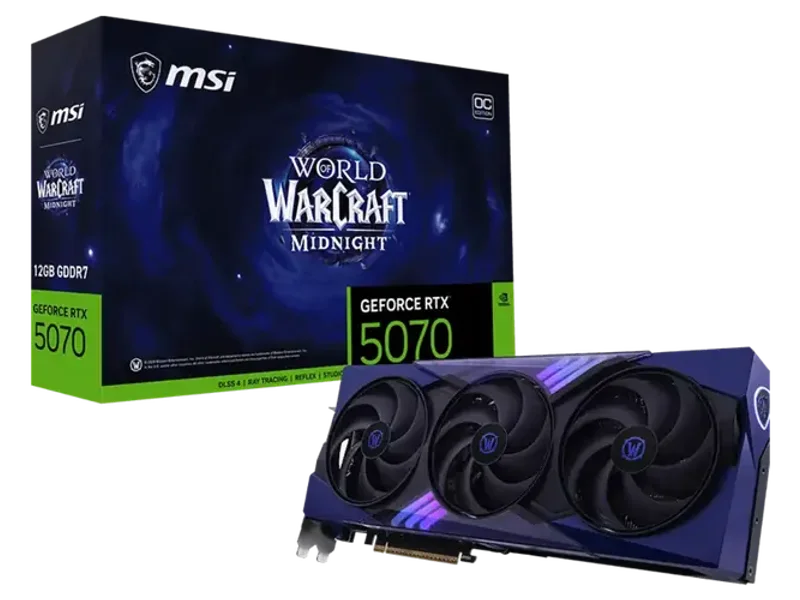 MSI GeForce RTX 5070 World Of Warcraft Midnight Void Edition OC 12GB NVIDIA Graphic Card