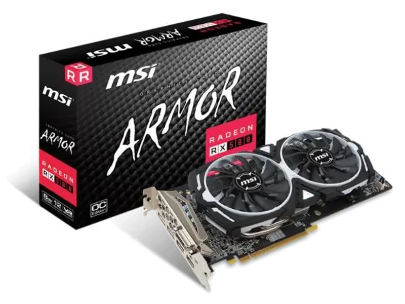 MSI Radeon RX 580 Armor OC 8GB AMD Graphic Card