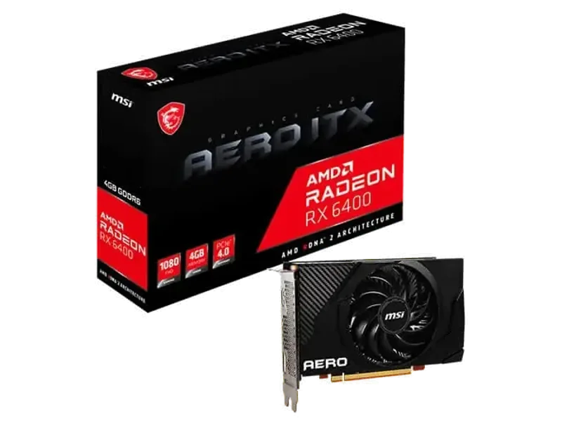 MSI Radeon RX 6400 Aero ITX 4GB AMD Graphic Card