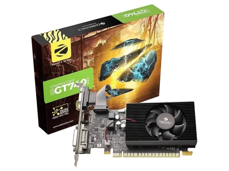 ZEBRONICS Zebronic GT740-4GD3 Graphics Card DDR3 4 GB NVIDIA Chipset 64 bit 1333 MHz Graphics Card