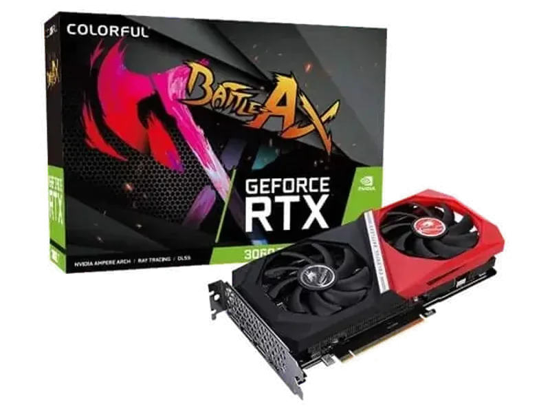 COLORFUL GeForce RTX 3060 Ti NB DUO V2 LHR-V Battle AX 8GB Nvidia Graphic Card