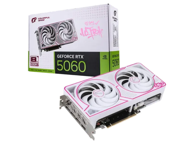 COLORFUL IGAME GEFORCE RTX 5060 ULTRA W DUO OC 8GB-V WHITE GRAPHIC CARD