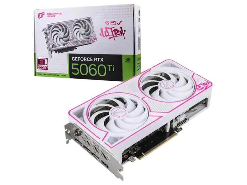 COLORFUL IGAME GEFORCE RTX 5060 TI DUO ULTRA W OC 16GB-V WHITE GRAPHIC CARD