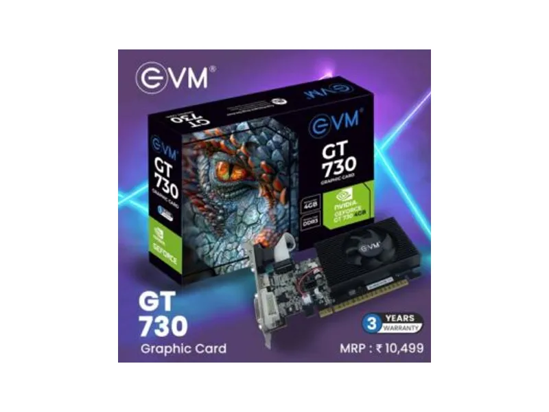 EVM NVIDIA GeForce GT 730 4GB DDR3 Low Profile Graphic Card