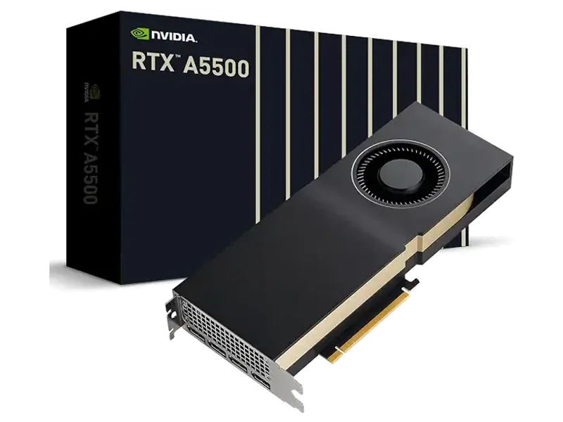 PNY NVIDIA RTX A5500 Professional Graphics Card 24GB GDDR6 PCI Express 4.0 x16, Dual Slot, 4X DisplayPort, 8K Support, Ultra Quiet Active Fan, 13659239000