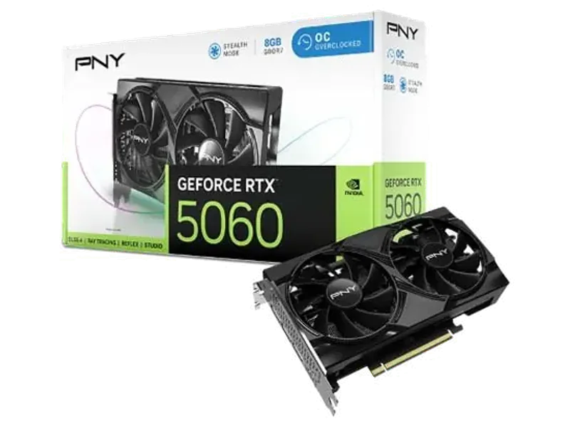 PNY NVIDIA RTX 5060 OC 8GB GDDR7 Graphics Card VCG50608DFXPB1-O