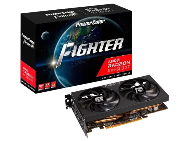 PowerColor Fighter Radeon RX 6600 XT 8GB GDDR6 Graphic Card AXRX 6600 XT 8GBD6-3DH