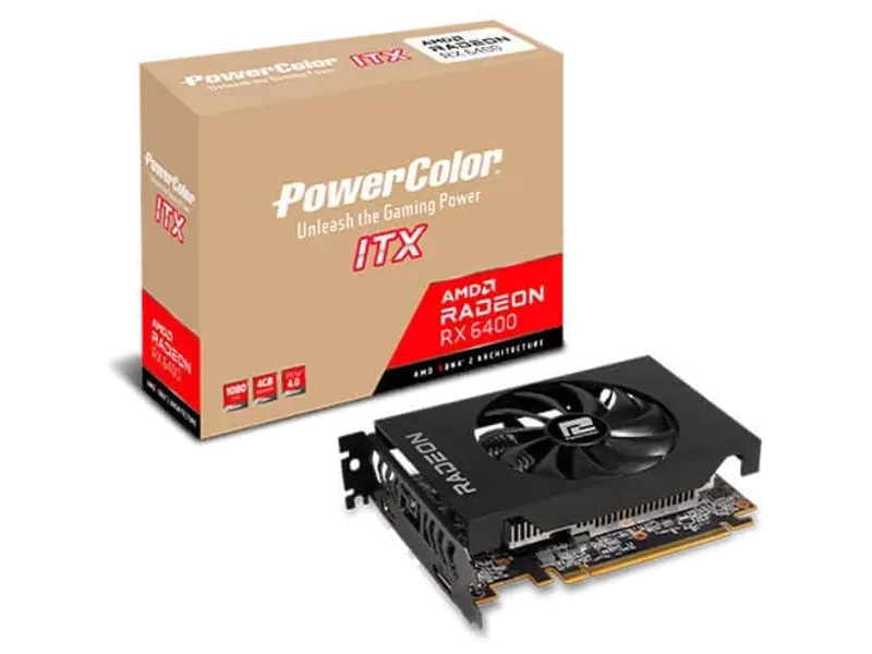 POWERCOLOR Radeon RX 6400 ITX 4GB AMD Graphic Card