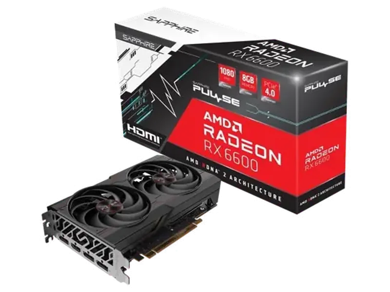 SAPPHIRE PULSE Radeon RX 6600 8GB GDDR6 PCI Express 4.0 Graphic Card 11310-01-20G