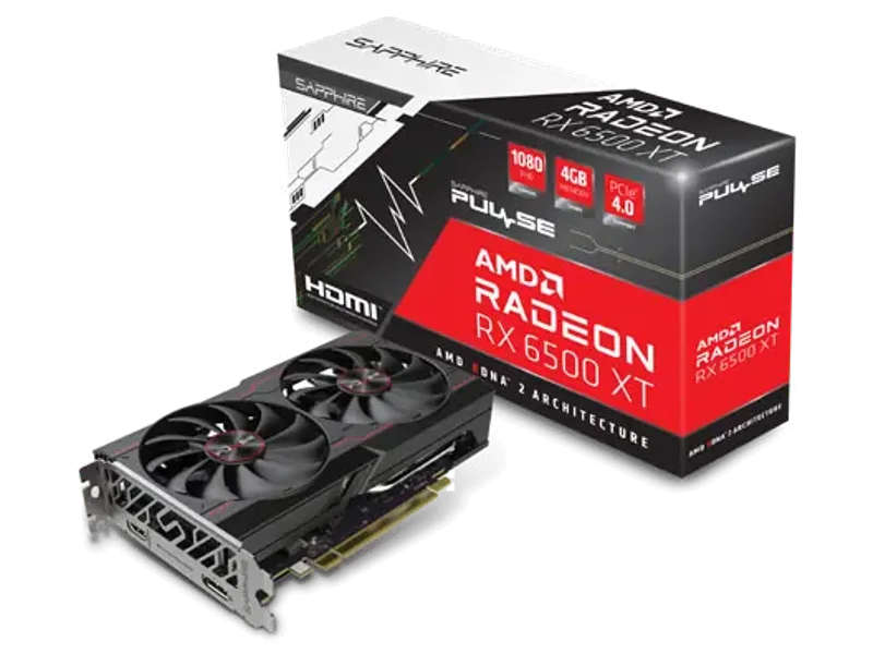 Sapphire PULSE OC AMD Radeon RX 6500 XT 4GB GDDR6 Graphic Card 11314-07-20G