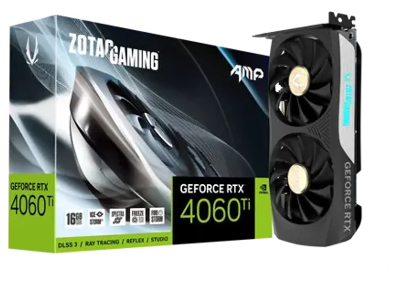 ZOTAC GAMING GEFORCE RTX 4060 Ti 16GB AMP Graphic Card ZT-D40620F-10M