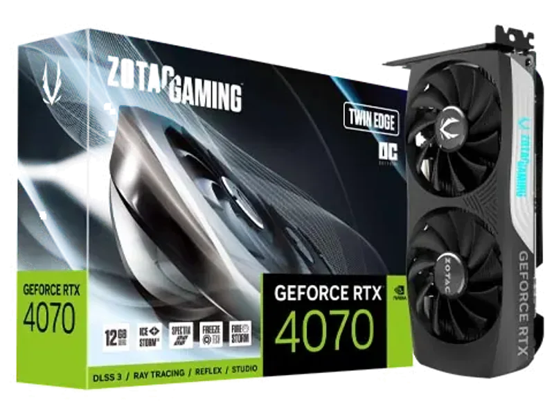 Zotac Gaming GeForce RTX 4070 TWIN EDGE OC 12GB GDDR6X Graphic Card ZT-D40700H-10M