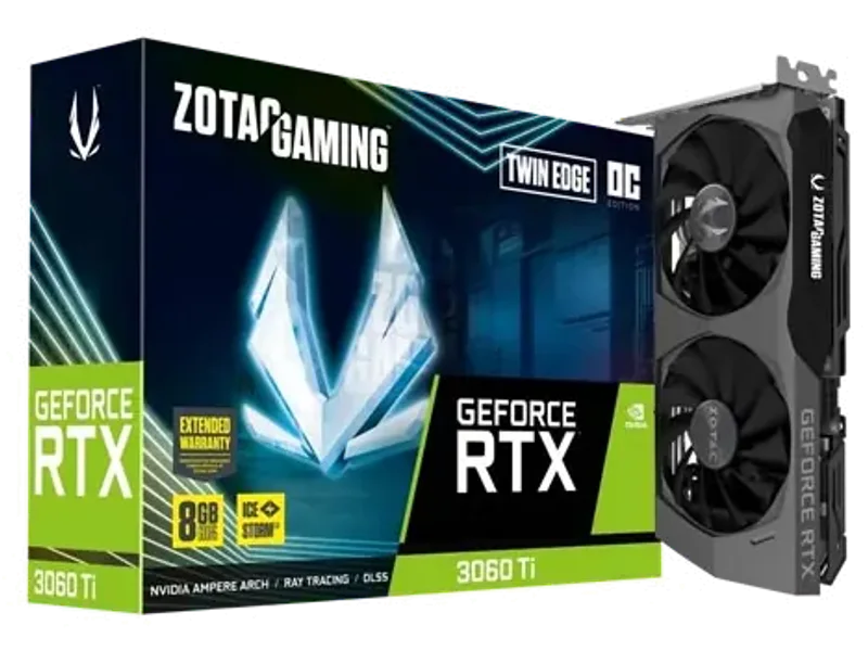 ZOTAC GAMING GeForce RTX 3060 Ti Twin Edge OC LHR Graphic Card ZT-A30610H-10MLHR