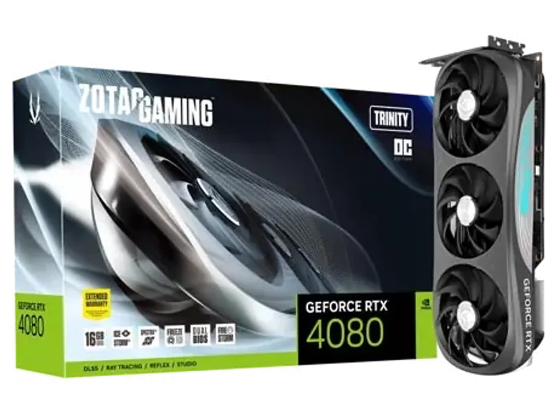 ZOTAC GAMING GeForce RTX 4080 16GB Trinity OC Graphic Card ZT-D40810J-10P
