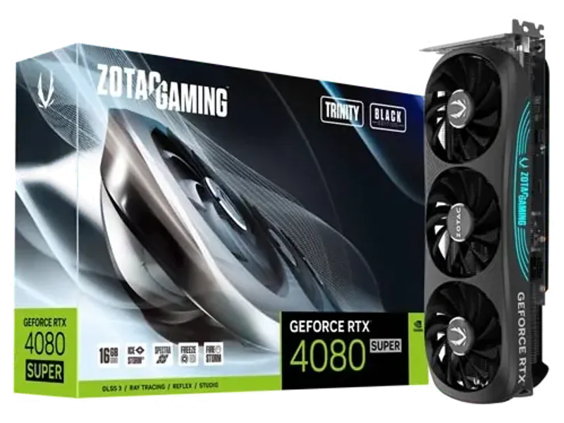 ZOTAC GAMING GeForce RTX 4080 SUPER Trinity Black Edition 16GB GDDR6X Graphic Card ZT-D40820D-10P