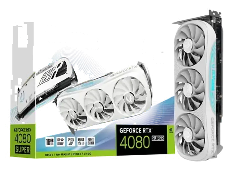 ZOTAC GAMING GeForce RTX 4080 SUPER Trinity OC White Edition 16GB GDDR6X Graphic Card ZT-D40820Q-10P