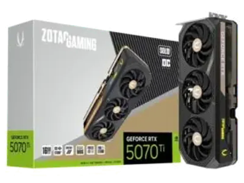 Zotac Gaming GeForce RTX 5070 Ti SOLID OC 16GB Graphic Card ZT-B50710J-10P