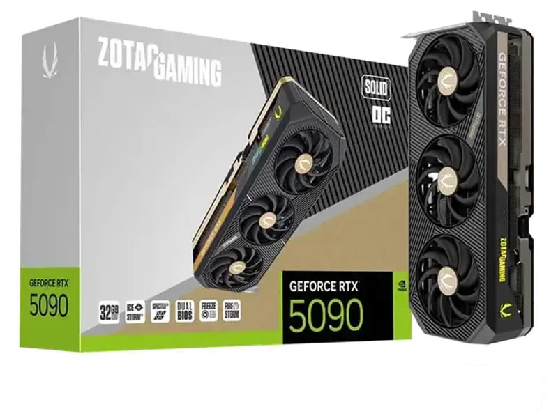 Zotac Gaming Rtx 5090 Solid Oc 32Gb GDDR7 Graphics Card (ZT-B50900J-10P)
