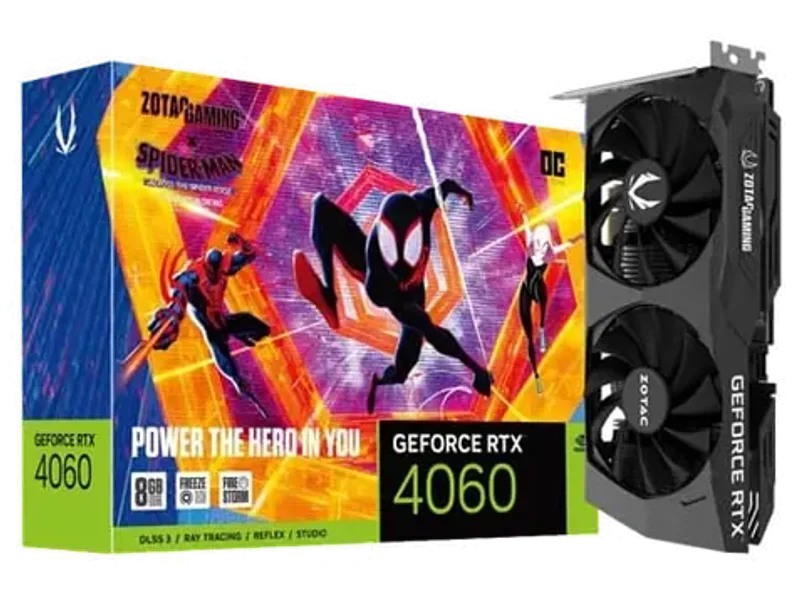 ZOTAC GAMING GeForce RTX 4060 8GB OC Spider-Man Graphic Card ZT-D40600P-10SMP