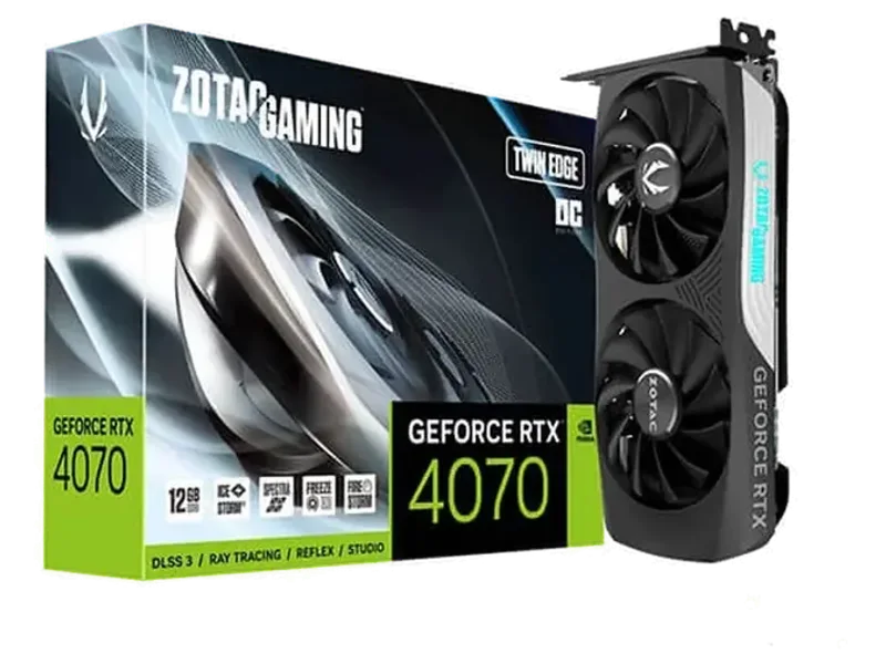 ZOTAC Gaming GeForce RTX 4070 Twin Edge OC 12GB Nvidia Graphic Card