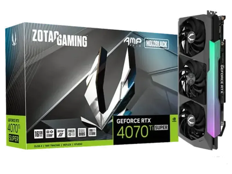 ZOTAC Gaming GeForce RTX 4070 Ti Super AMP Holo 16GB Nvidia Graphic Card