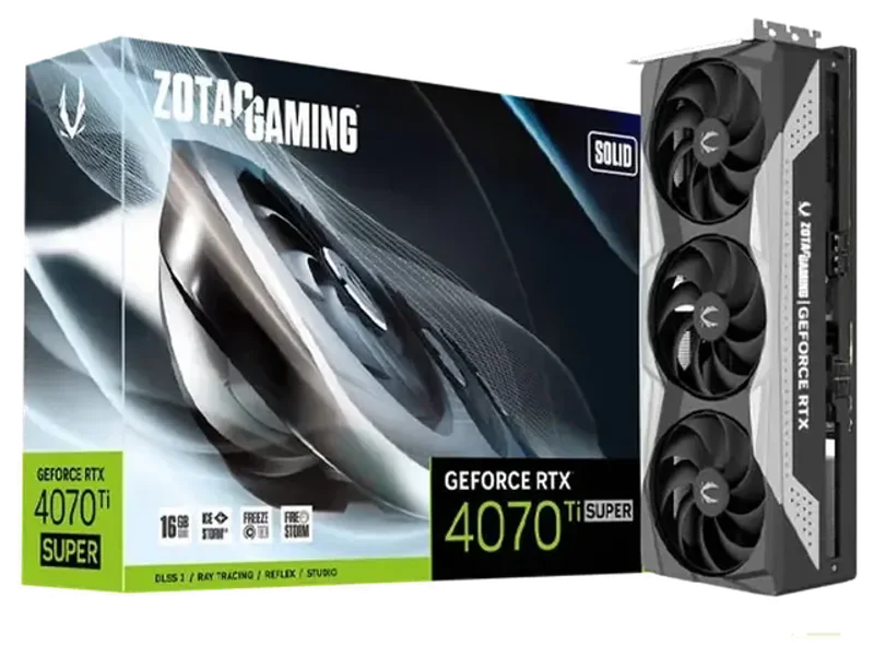 ZOTAC Gaming GeForce RTX 4070 Ti Super Solid 16GB Nvidia Graphic Card
