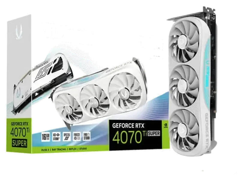 ZOTAC Gaming GeForce RTX 4070 Ti Super Trinity OC White Edition 16GB Nvidia Graphic Card