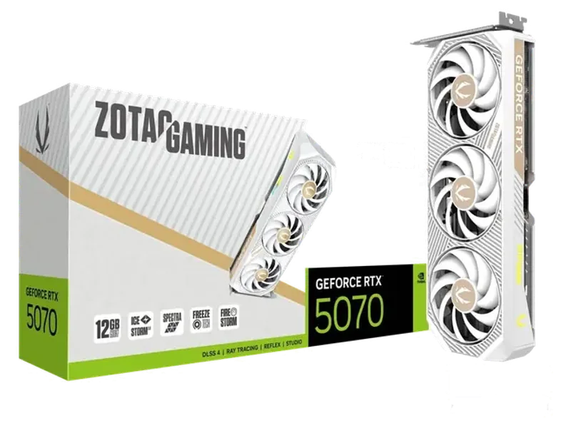 ZOTAC GAMING GeForce 12GB RTX 5070 AMP White Edition
