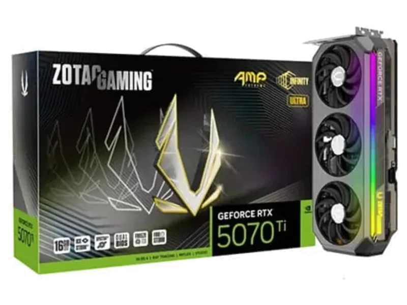 ZOTAC GAMING GeForce RTX 5070 Ti AMP Extreme Infinity Ultra 16GB Nvidia Graphic Card
