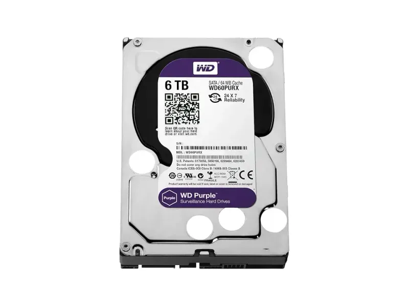 Western Digital Purple Surveillance 6Tb Internal sata_6_0_gb Hard Drive (Wd60Purx)