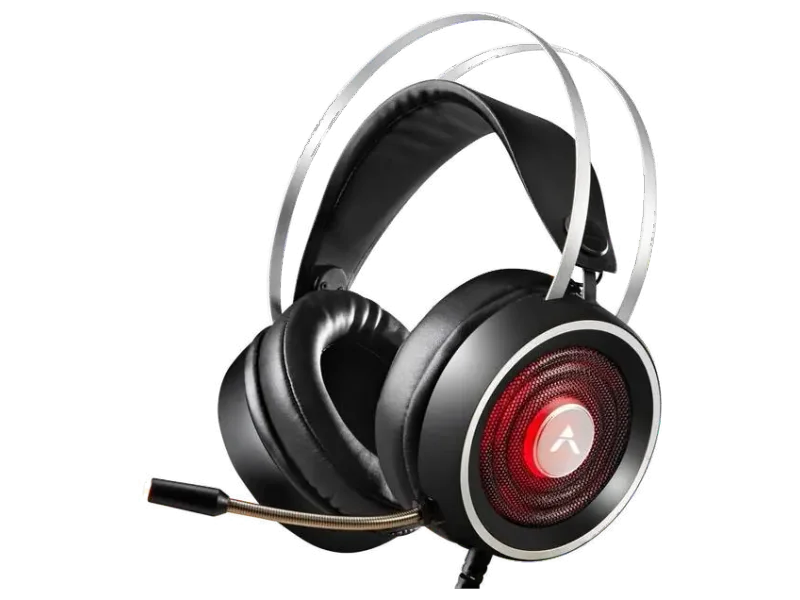ADCOM Striker Wired Over-Ear Gaming Headphones, RGB LED, 50mm Drivers, Mic 2M Cable Wired