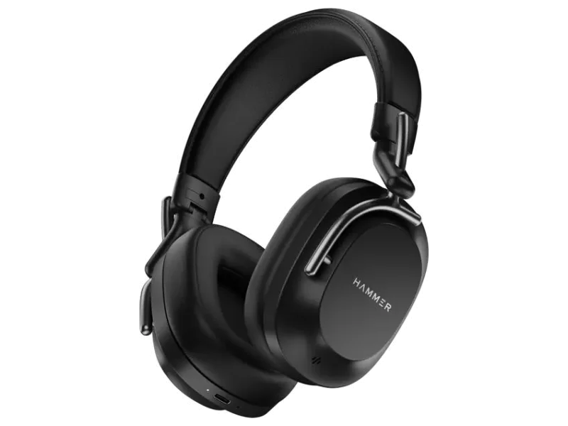 Hammer Bash Pro 32 dB Hybrid ANC Wireless Headphones, 4 Mics, Quick Charge, 40mm Driver Bluetooth