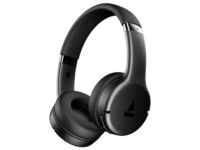 boAt Rockerz 411, 40Ms Low Latency, 40Hrs Battery, 40Mm Drivers, ENx Tech, App Support, Bluetooth Headphones, Wireless Over Ear Headphone with Mic (Active Black)