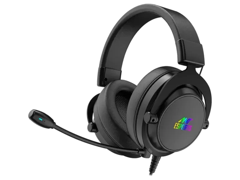 ANT ESPORTS H800 RGB 7.1 Surroun Sound USB Wired Gaming Headphone ( Black ) ( PC / Playstation / Mobile / Xbox )